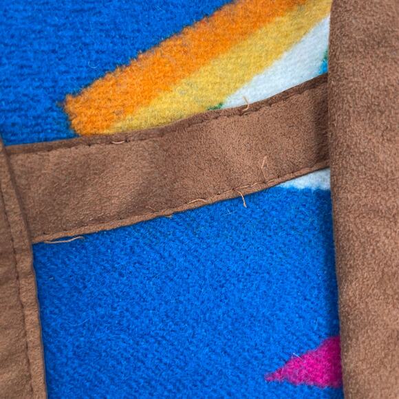 Pendleton Wool Vest Bright Blue Southwestern Rodeo Ranch Blanket Style Size M - Picture 10 of 13